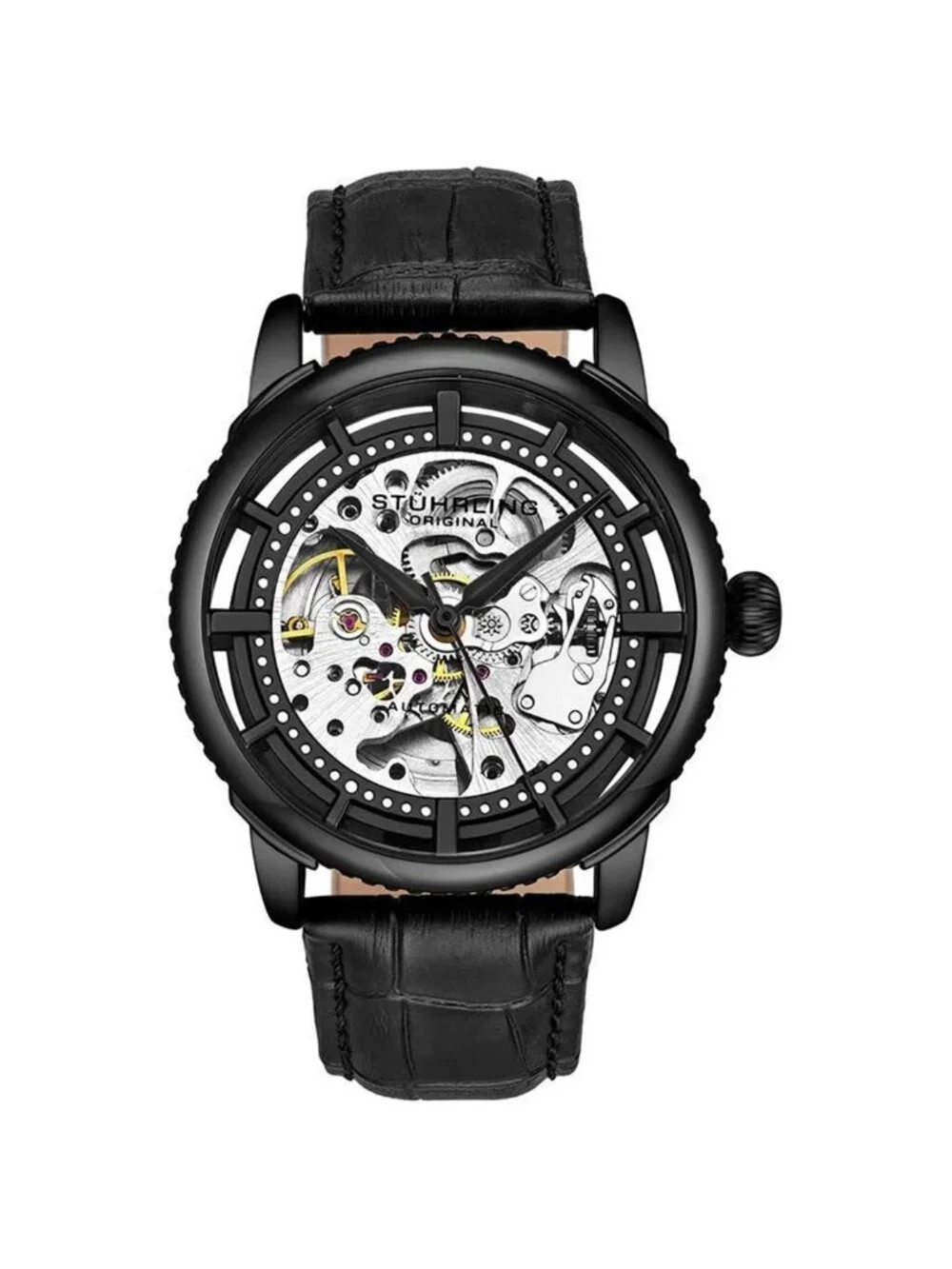 NWT Stuhrling Original Legacy Automatic Black Dial Men's Watch